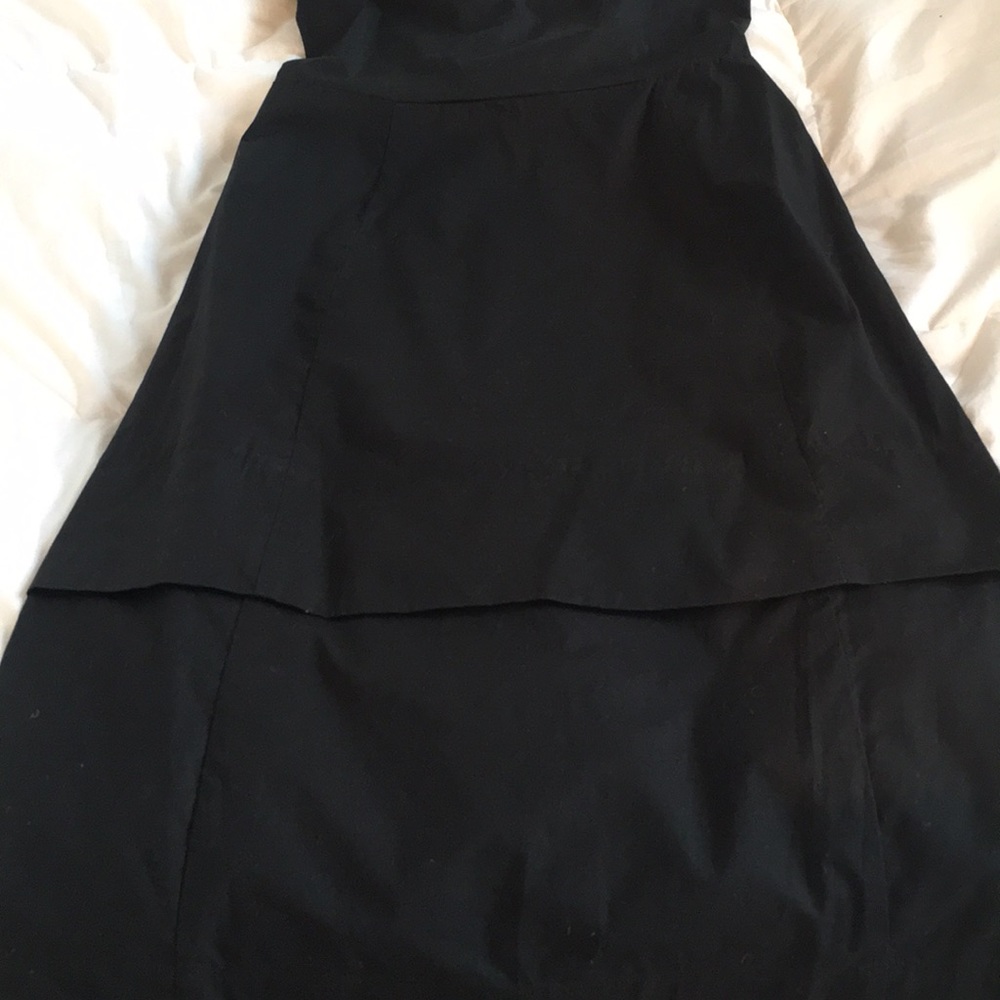 Theory Strapless Brushed Cotton Black Dresses - image 5